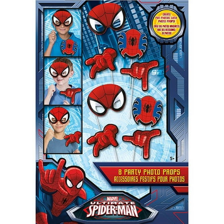 Spiderman Photo Booth Props, 8pc