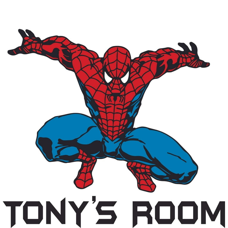 Spiderman Pose Spider Man Cartoon Customized Wall Decal - Custom