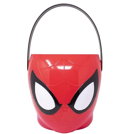 Spiderman Red Bucket Children Halloween Birthday Trick or Treat Candy Toys Storage Pail Basket