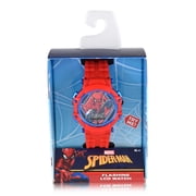 Marvel Spider-Man Unisex Child Red and Blue LCD Watch, SPD4955WM