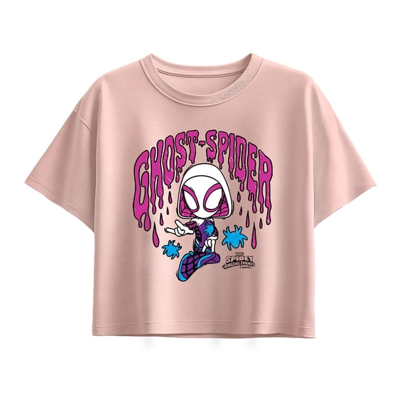 Spiderman - Scribble Ghost Spider - Youth Girls Boxy T-Shirt