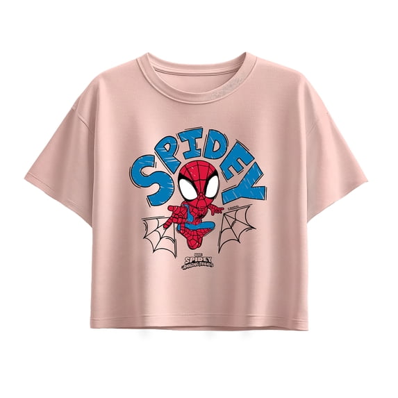 Spiderman - Scribble Spidey - Youth Girls Boxy T-Shirt