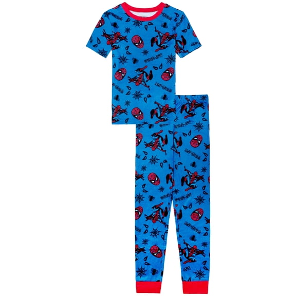 Kids Short Sleeve and Pant Snug Fit Pajama Set, 2-Piece, 4-10