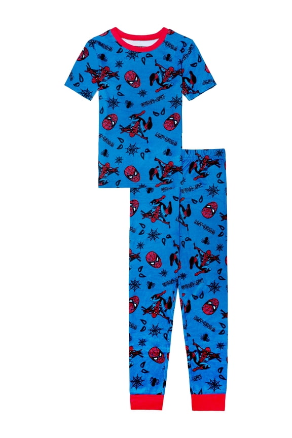 Kids Short Sleeve and Pant Snug Fit Pajama Set, 2-Piece, 4-10