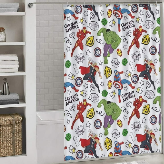 Spiderman Shower Curtain,Shower Curtain Sets with 12 Shower Curtain Hooks,Washable Fabric Shower Curtain,Bathroom Shower Curtain,72x60 Inches