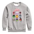 thumbnail image 1 of Spider-Man - Smaf Faces Grid Boys' Graphic Long Sleeve Fleece Sweatshirt, 1 of 4