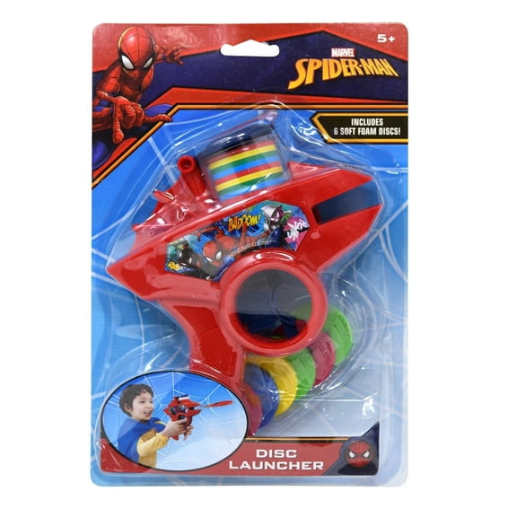 Spiderman Foam Disc Gun On Card