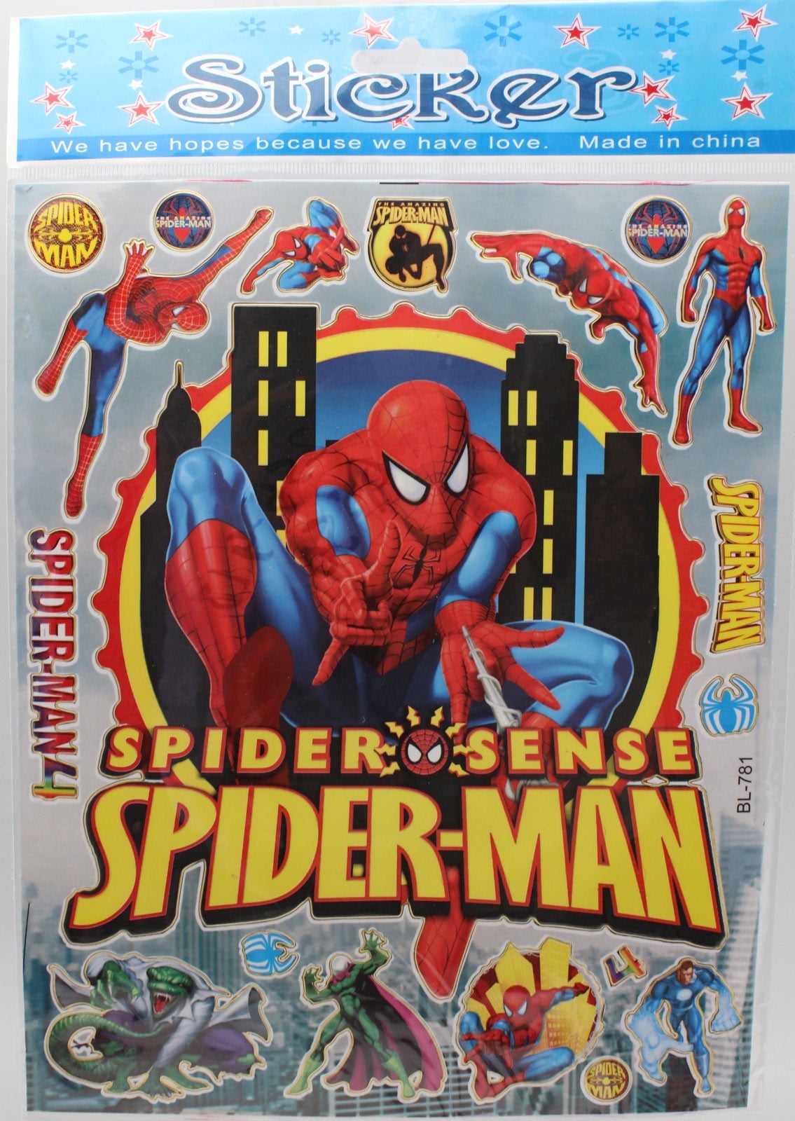 Spiderman Spider Sense Action Sticker Set (19 Stickers) - Walmart.com