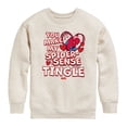 thumbnail image 1 of Spiderman - Spider Sense Tingle Valentines Day - Youth Boys Crew Fleece Sweatshirt, 1 of 4