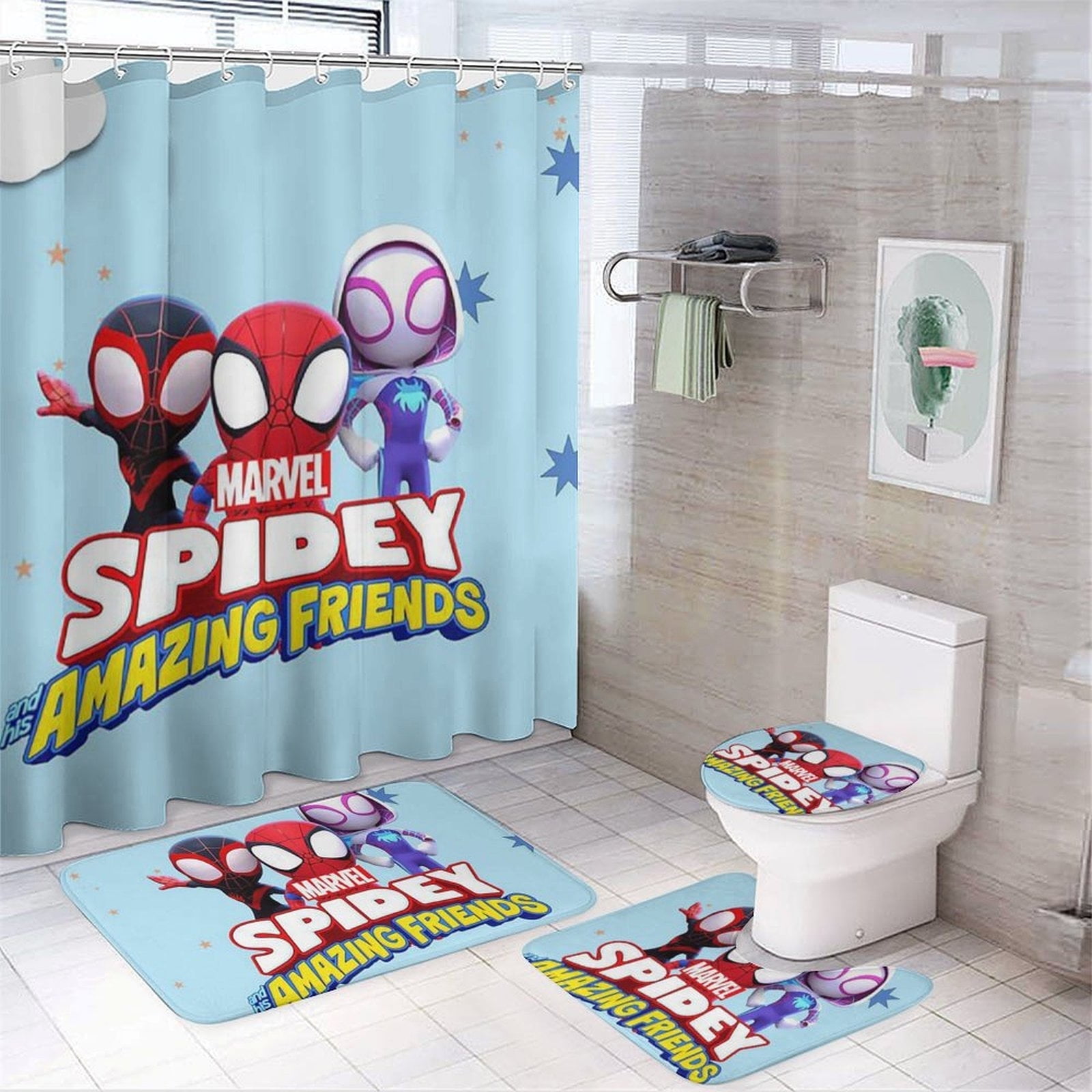 Spiderman Spidey And His Amazing Friends Shower Curtain Sets Spiderman ...