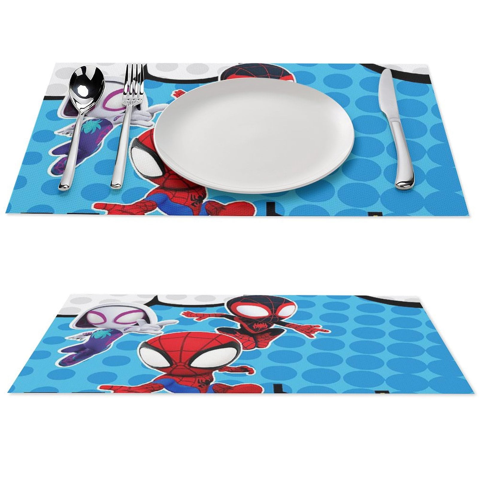 Mantel Individual De Spiderman, 44x30 Cm – De Plástico Suave Antideslizante, Lavable Y Resistente Al Calor, Ideal Para Niños