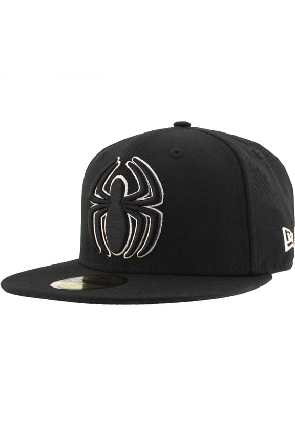 Spiderman Symbol Black 59Fifty Cap-7 1/4 Fitted