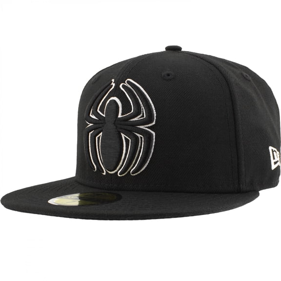 Spiderman Symbol Black 59Fifty Cap-7 3/8 Fitted