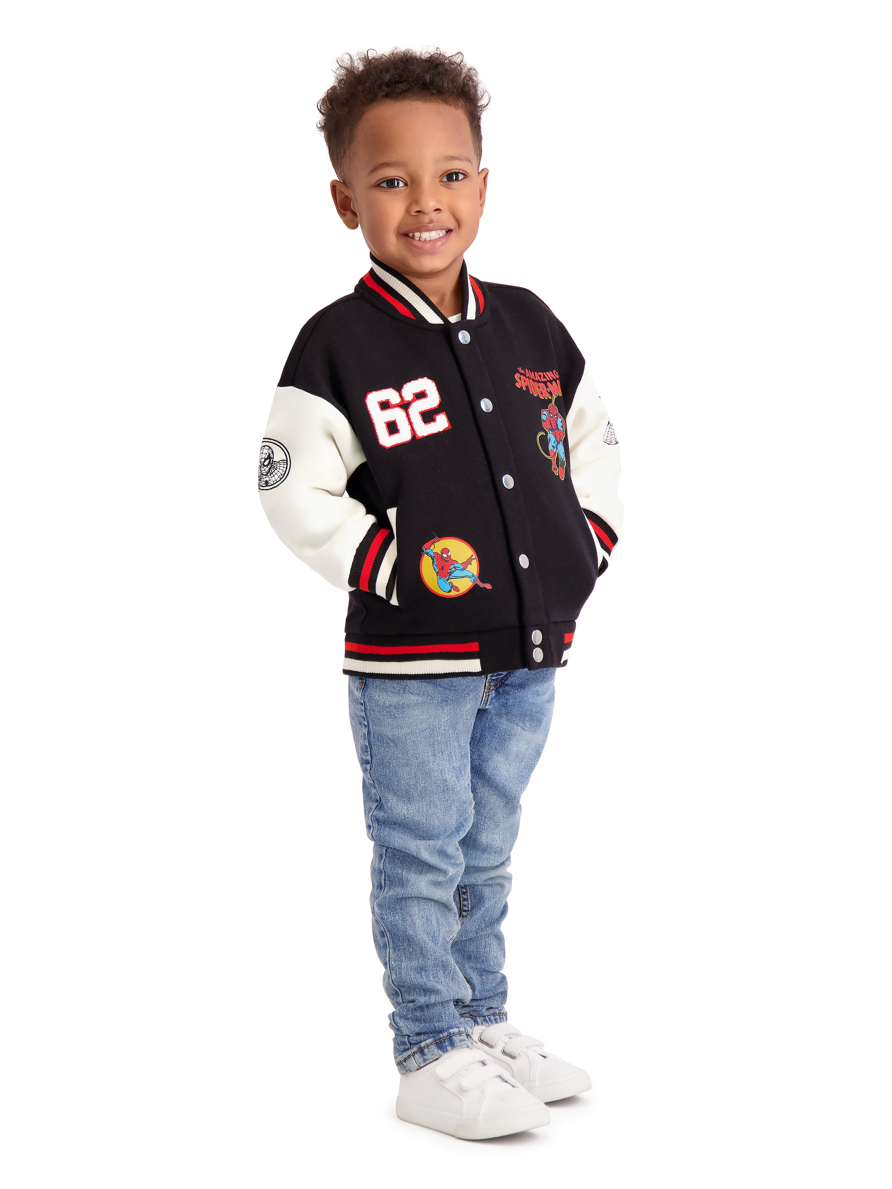 Spiderman Toddler Boy Bomber Jacket, Sizes 12M-5T