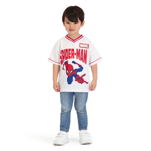Spiderman Toddler Boy Short Sleeve Jersey, Sizes 12 Months-5T