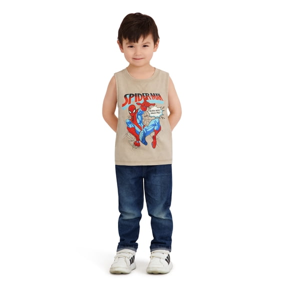 Spiderman Toddler Boy Sleeveless Muscle Tank, Sizes 12M-5T