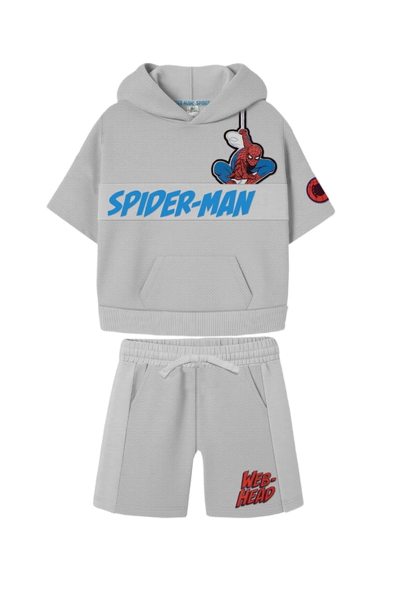 Spiderman Toddler Boy Textured Knit Short Set, Sizes 12 Months-5T