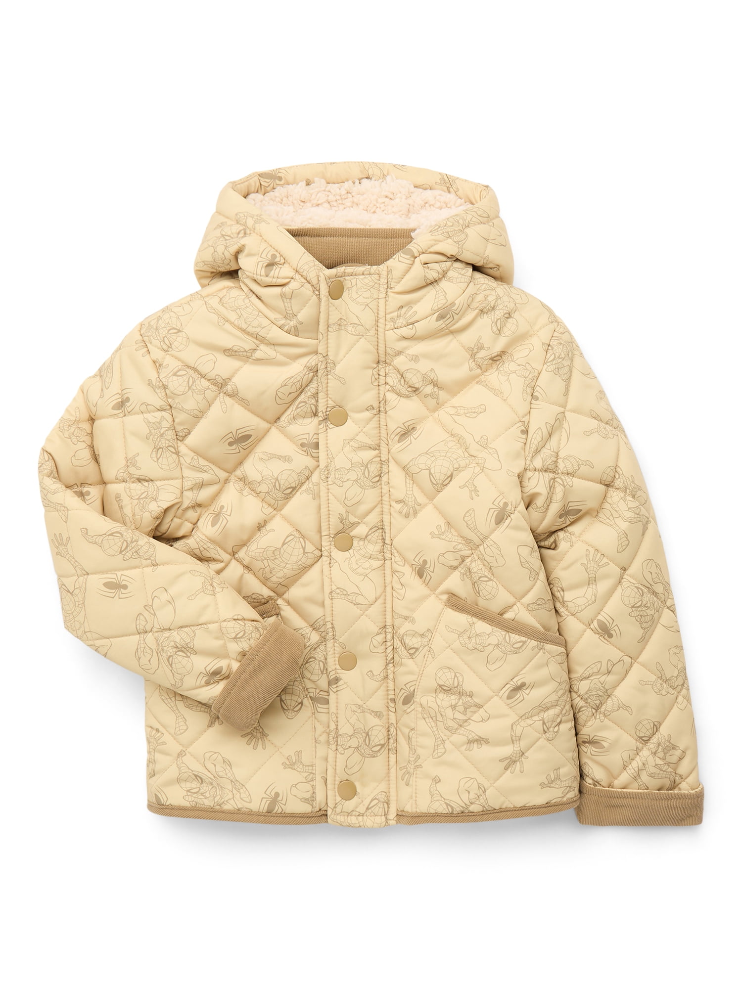 Character Toddler Boy Quilted Jacket with Faux- Shearling Lining, Sizes 2T-5T