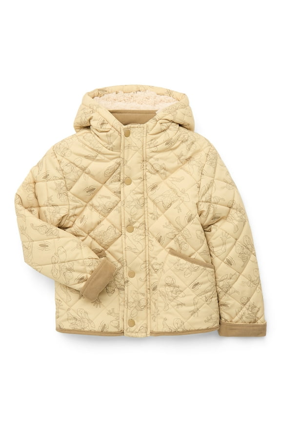 Character Toddler Boy Quilted Jacket with Faux- Shearling Lining, Sizes 2T-5T