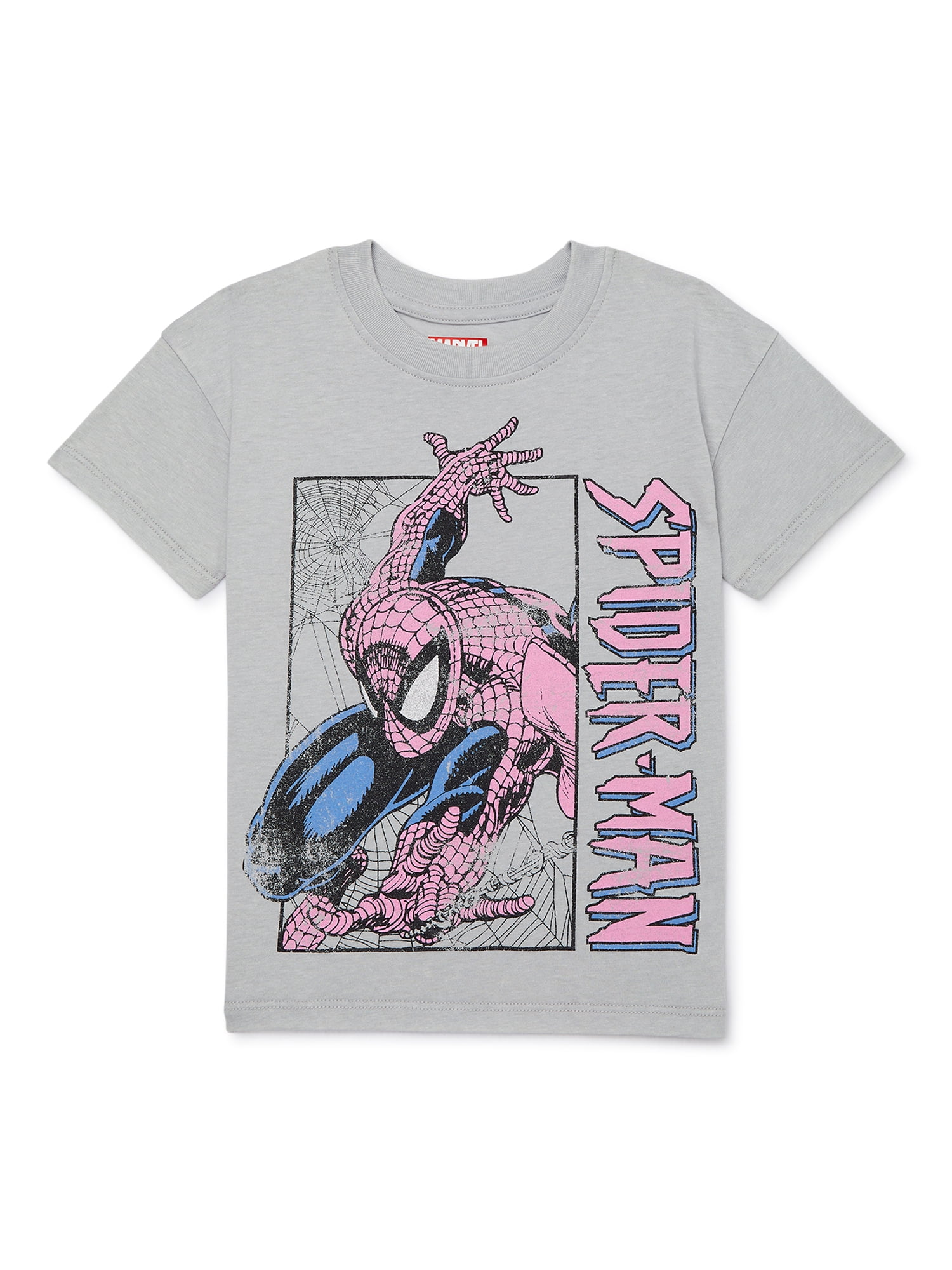 Marvel Spider-Man Toddler Short Sleeve Graphic Crewneck Tee, Sizes 12M-5T