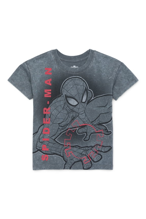 Marvel Spider-Man Toddler Short Sleeve Graphic Crewneck Tee, Sizes 12M-5T