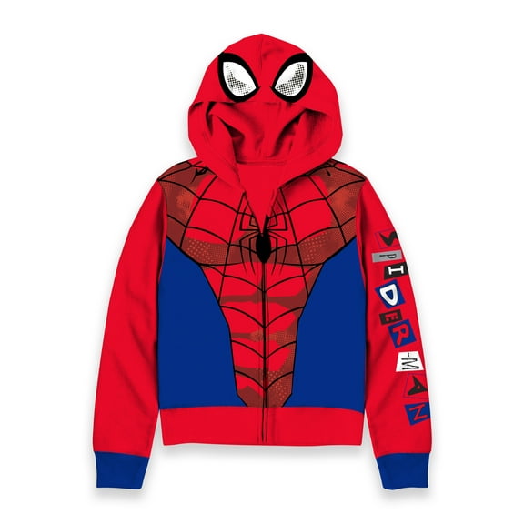 Spiderman Tone Suit Boys Apparel, Graphic Long Sleeve Hoodie, Sizes 4-18 (Little Boys & Big Boys)