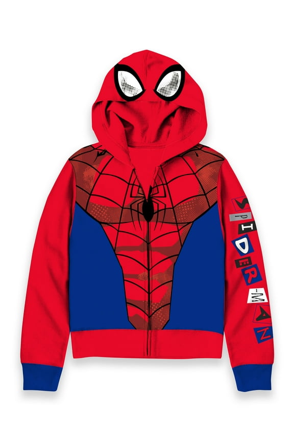 Spiderman Tone Suit Boys Apparel, Graphic Long Sleeve Hoodie, Sizes 4-18 (Little Boys & Big Boys)