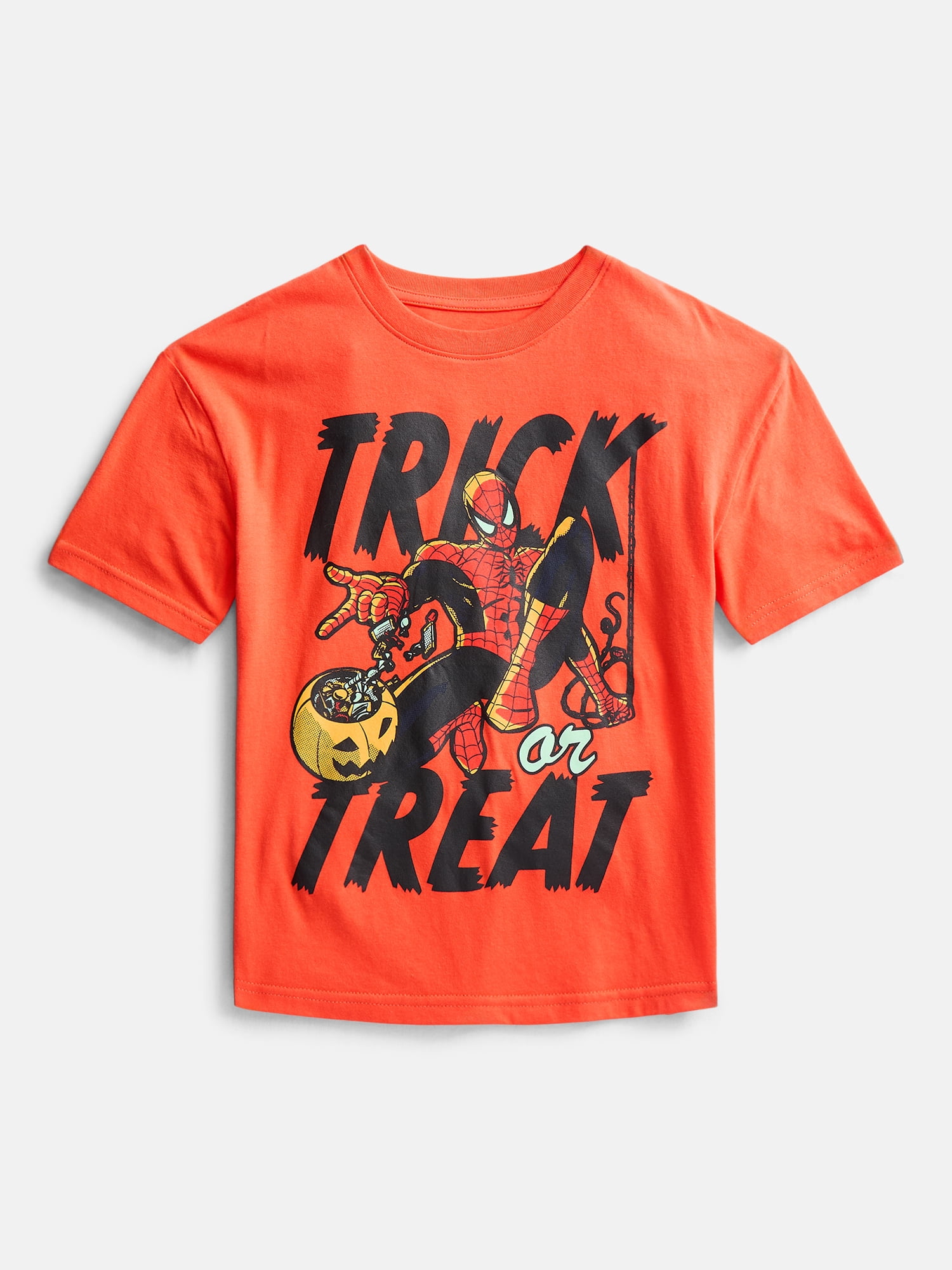 Spider-Man Little Boys and Big Boys Halloween Graphic Tee, Sizes 4-18