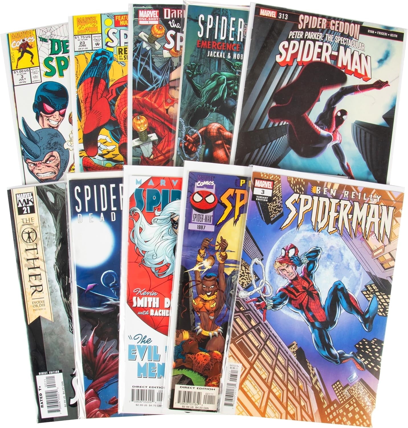 Spiderman Ultimate Comic Book Gift Set - 10 Different Spider Man ONLY Issues - Kid/Adult Friendly w No Inappropriate Fillers - Amazing Boys Girl Birthday Gift for Any Superhero Toy Graphic Novel Fan