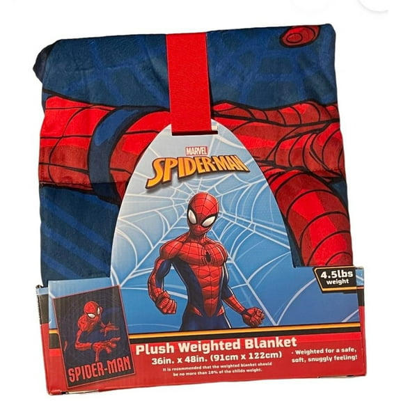 Spiderman Web Crawler 4.5 Pounds Weighted Throw Blanket 36"x48"