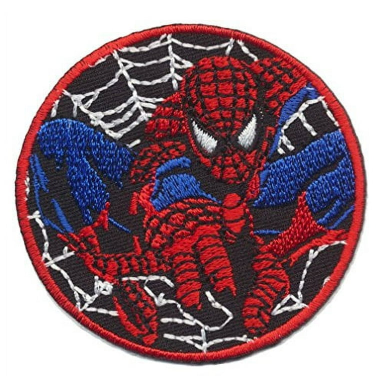 Spiderman Web Superhero Cartoon 6.8cm Logo Sew Iron on Embroidery Patch