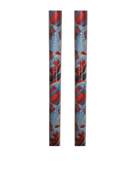 Spiderman Wrapping Paper 2-Pack 20 Sq Ft Per Roll (40 Sq Ft Total), Light Blue Background with Spiderman & Gift Boxes, Marvel Kids Gift Wrap with Cutting Lines for Birthdays & Holidays