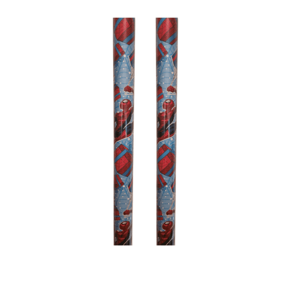 Spiderman Wrapping Paper 2-Pack 20 Sq Ft Per Roll (40 Sq Ft Total), Light Blue Background with Spiderman & Gift Boxes, Marvel Kids Gift Wrap with Cutting Lines for Birthdays & Holidays