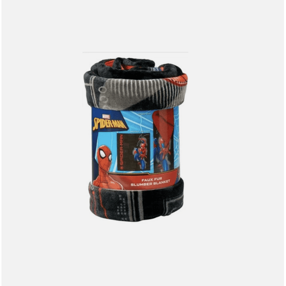 Spiderman Youth Zippered Slumber Bag/Blanket Faux Fur Polyester 54 in x 46 in