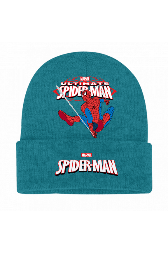 Spidermans Kids Knitted Winter Hats - Warm Character Print Beanies for Boys & Girls