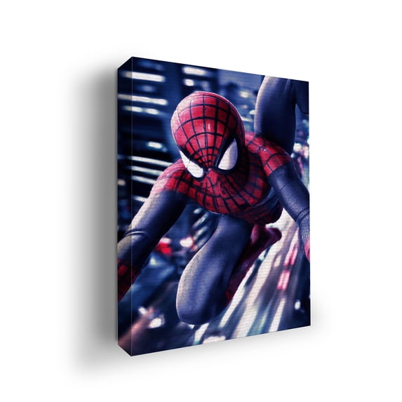 Spiderrman1 Canvas Wall Art by DreamController- 12x16 inches Marval Wall Decor | HD Printed & Wooden framed wall art | Modern Wall Decor for Bedroom, Living Room, Office, Kids Room | Made in USA
