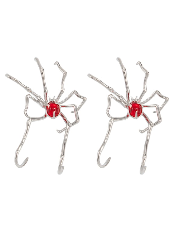 Spiders Ear Cuff Jewelry With Shimmering Acrylic Crystals Comfortable Clip On Earrings Accessory For Sensitive Skin