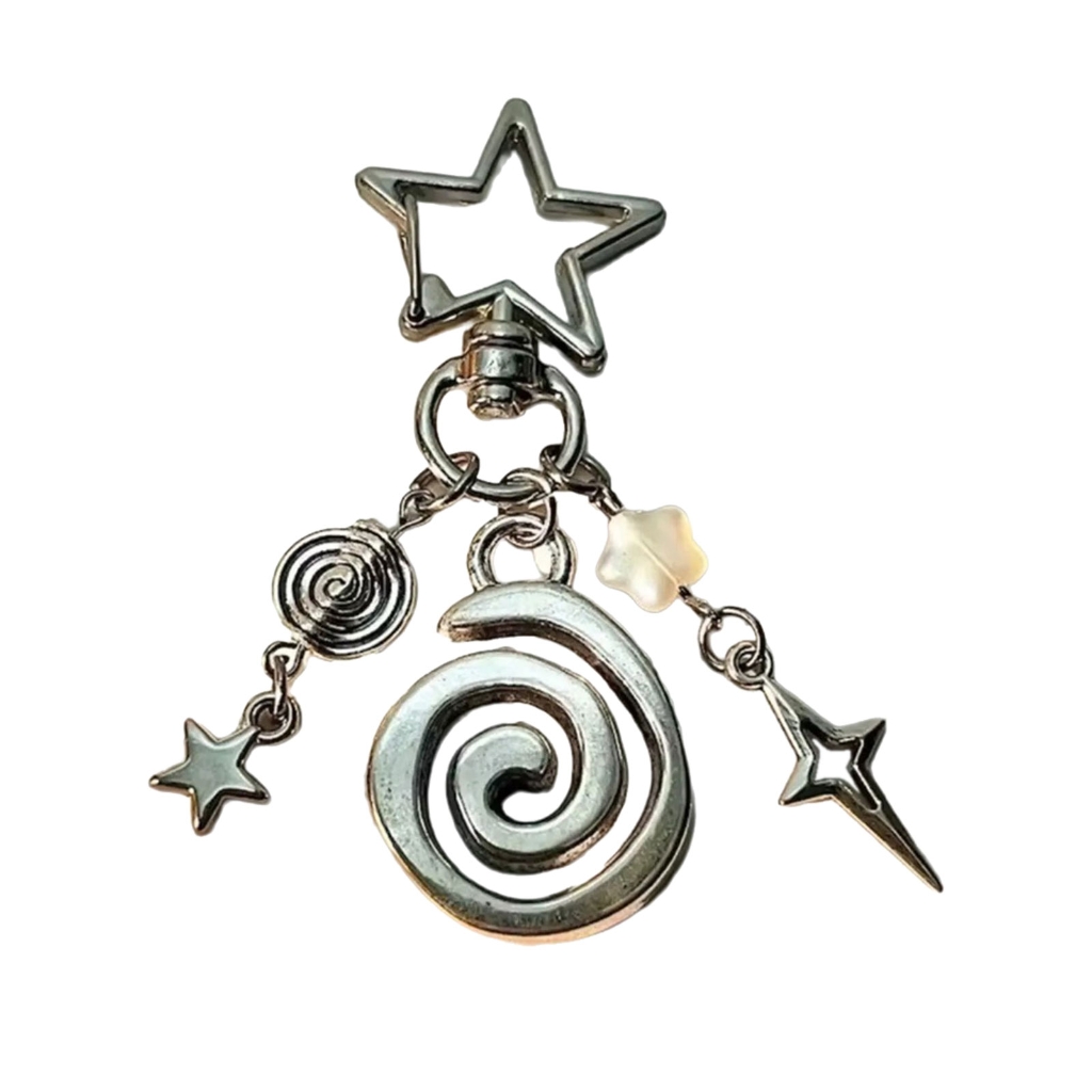 Spiders Web/Spirals Star Keychain Beaded Design Chain Accessory For ...
