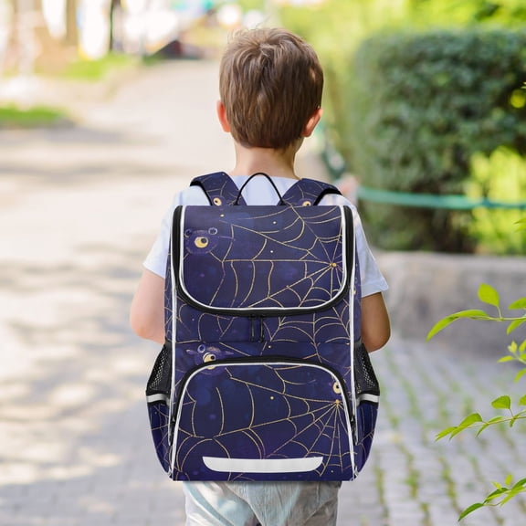 Spiders Webs Backpack Big Laptop Backpack Casual Daypack Quilted Large Capacity Large Bookbags