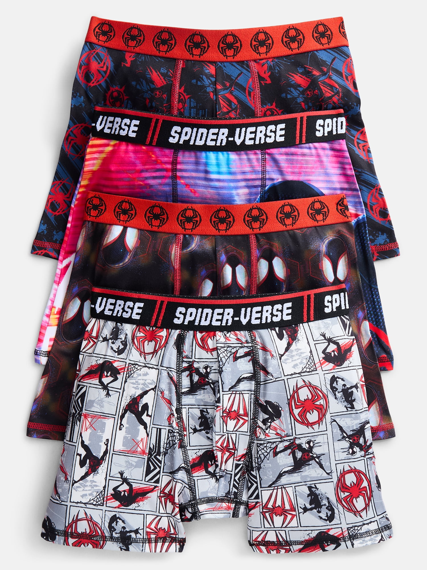 Spider-Man: Into the Spider-Verse Boys Boxer Brief Underwear, 4-Pack