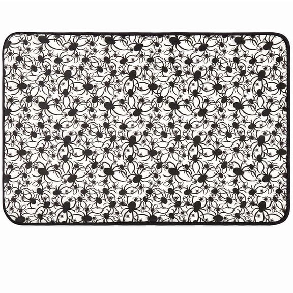Halloween Bathroom Spider Themed Memory Foam Rug or Shower Curtain