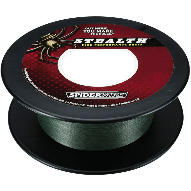 Spiderwire Stealth Braid Fishing Line (500 yds) - 20 lb Test - Moss Green 