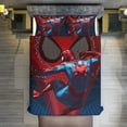 Spidey 3 Piece Sets Full/Queen Size Reversible Microfiber Quilts with