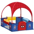 thumbnail image 1 of Spidey and His Amazing Friends Deluxe Playhouse with Canopy by Delta Children – Ages 2+ - Shaded Outdoor Playhouse for Kids with Water Tables, Interactive Features, Room for Multiple Toddlers to Play, 1 of 1