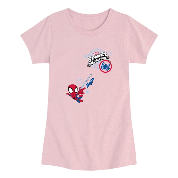 Spidey And His Amazing Friends - Webs - Toddler Girls Fitted Short Sleeve T-Shirt