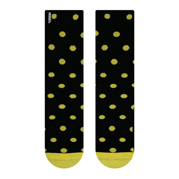 Spidey Bamboo Black and Gold Polka Dots Bamboo Crew Socks