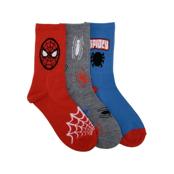 Spidey Boys Crew Socks, 3-pack, Sizes L