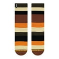 thumbnail image 1 of Spidey Brown Bamboo Stripes Crew Sock, 1 of 8