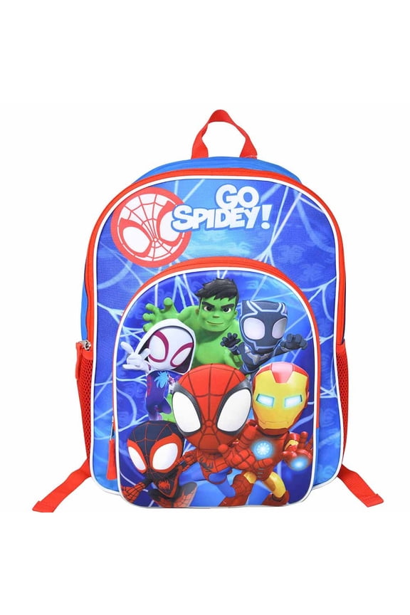 Spidey & Friends 16" Backpack with Molded Front Pocket & Printed Straps