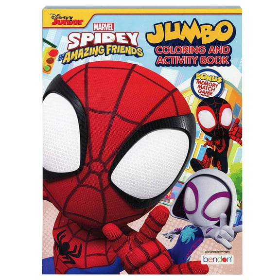 Spidey & Friends 80 Pg Coloring Book & 12ct Colored Pencil- Assorted